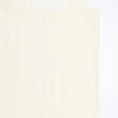 Per Una Womens Ivory Cotton Tank Dress Size 12 Scoop Neck Pullover