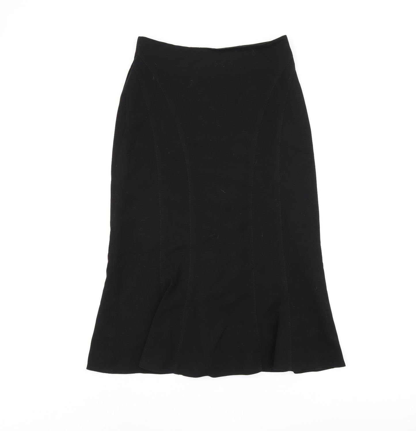 CMD Womens Black Polyester Flare Skirt Size 10 Zip