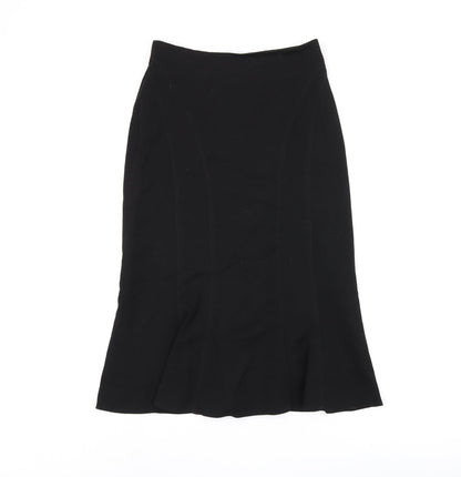 CMD Womens Black Polyester Flare Skirt Size 10 Zip