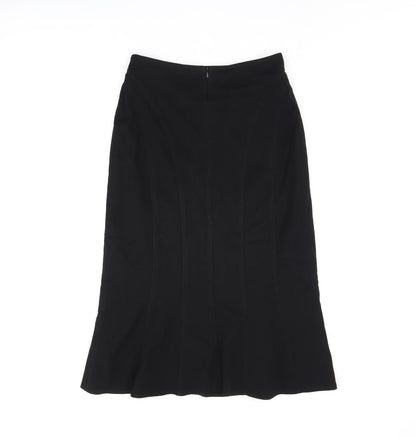 CMD Womens Black Polyester Flare Skirt Size 10 Zip