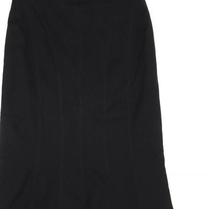 CMD Womens Black Polyester Flare Skirt Size 10 Zip