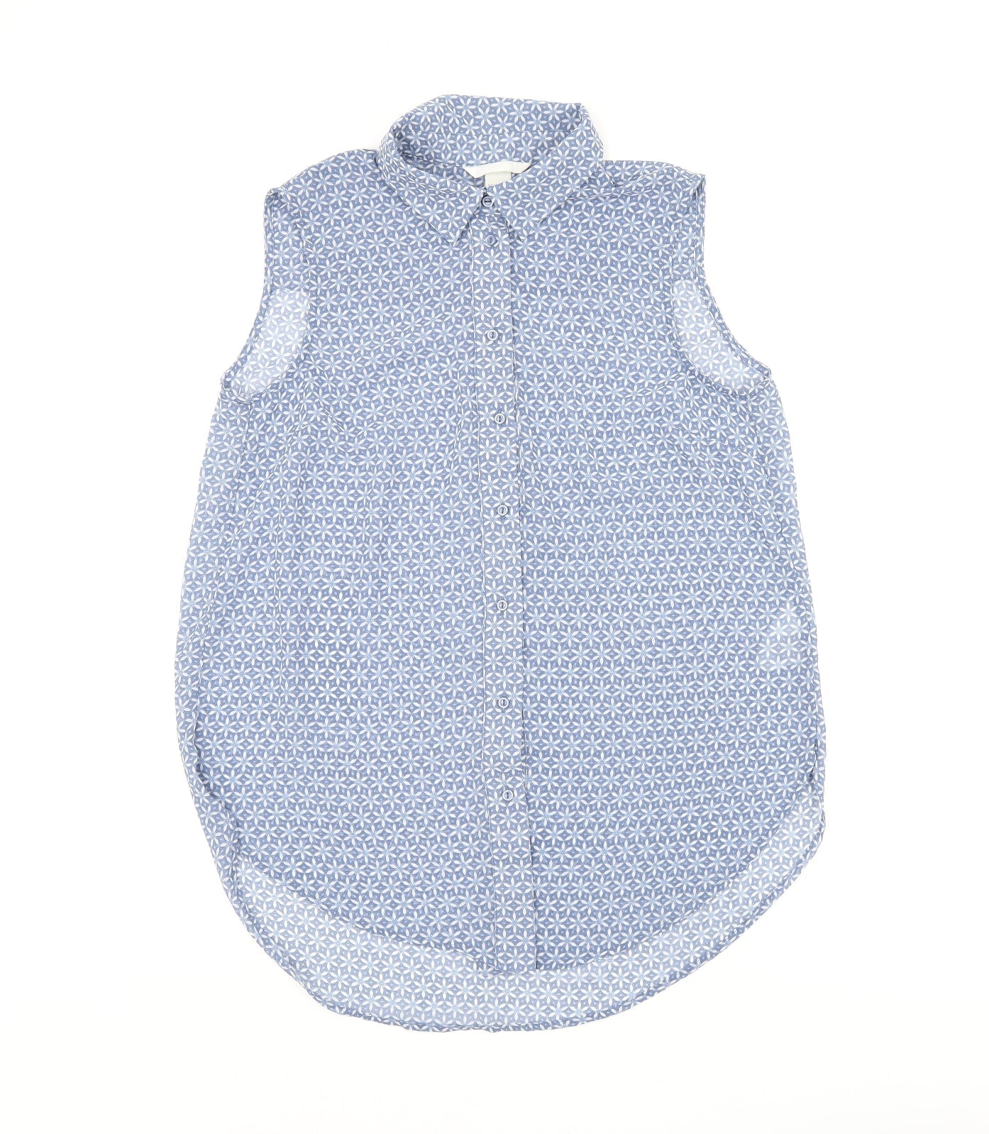 Womens UK Size 6 H&M Blue Basic Tank