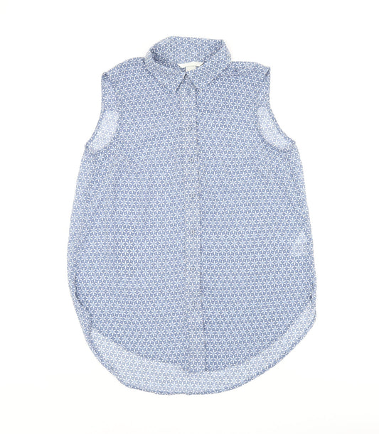 Womens UK Size 6 H&M Blue Basic Tank