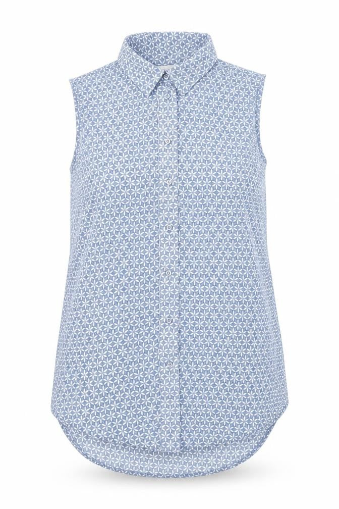 Womens UK Size 6 H&M Blue Basic Tank