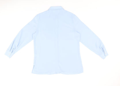 Womens UK Size 12 Marks and Spencer Blue Basic Button-Up