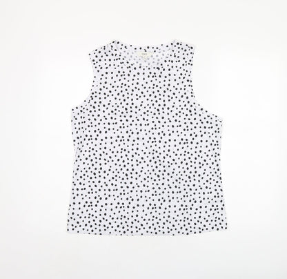 Womens UK Size 10 Marks and Spencer White Basic Tank