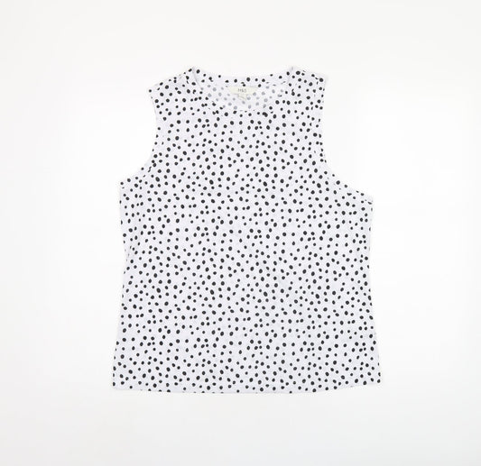 Womens UK Size 10 Marks and Spencer White Basic Tank