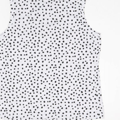 Womens UK Size 10 Marks and Spencer White Basic Tank