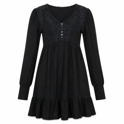 Warehouse Womens Black Viscose A-Line Size 8 V-Neck Pullover