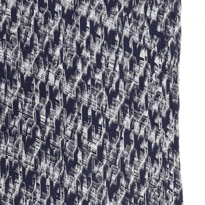 NEXT Womens Blue Geometric Viscose Bodycon Size 14 Round Neck Pullover