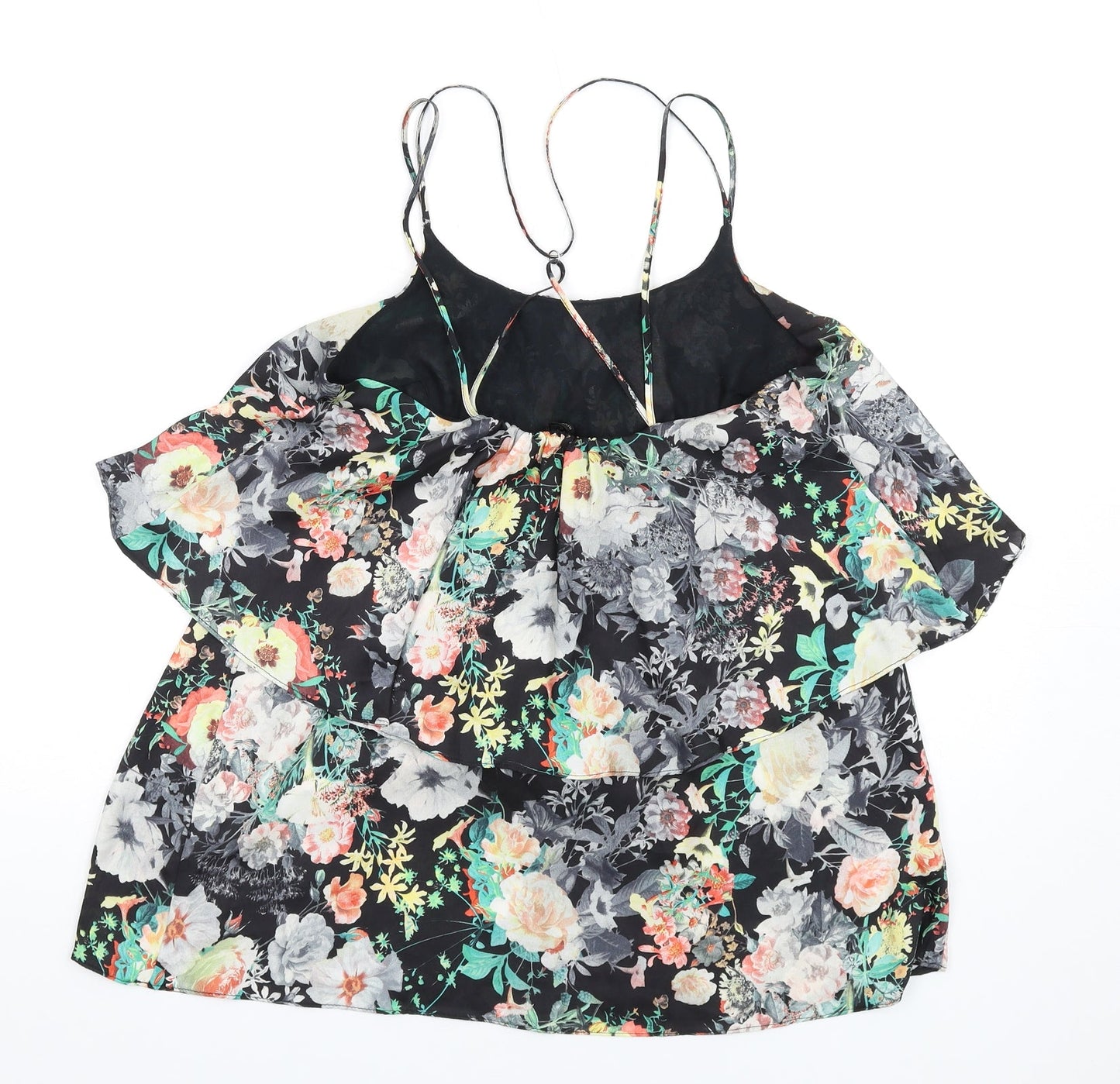 Womens UK Size 6 River Island Multicoloured Camisole T-Shirt