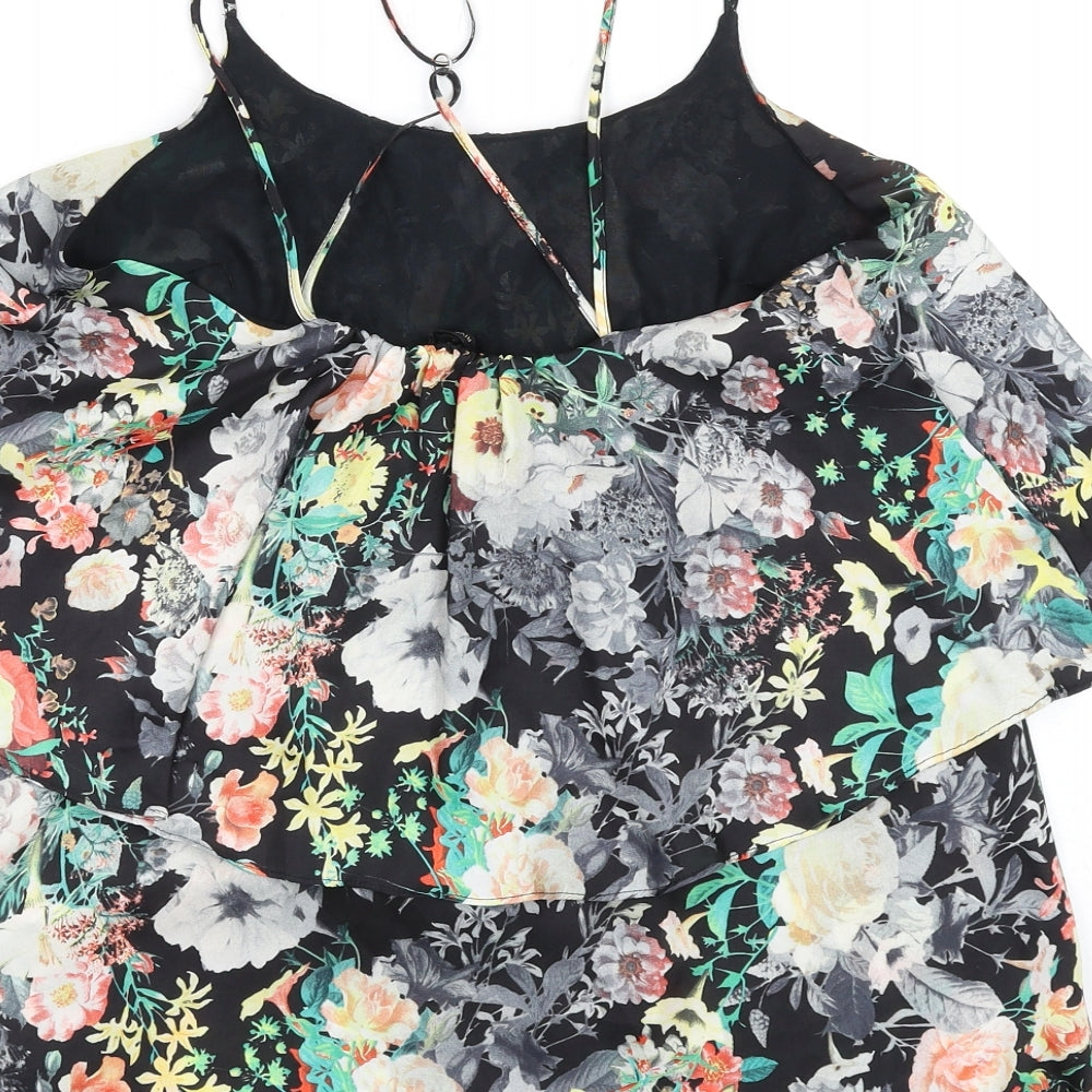 Womens UK Size 6 River Island Multicoloured Camisole T-Shirt