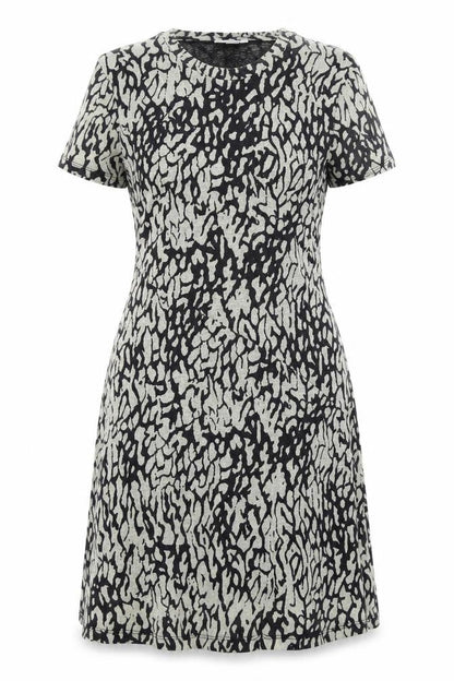 Topshop Womens Black Geometric Polyester A-Line Size 14 Round Neck Pullover