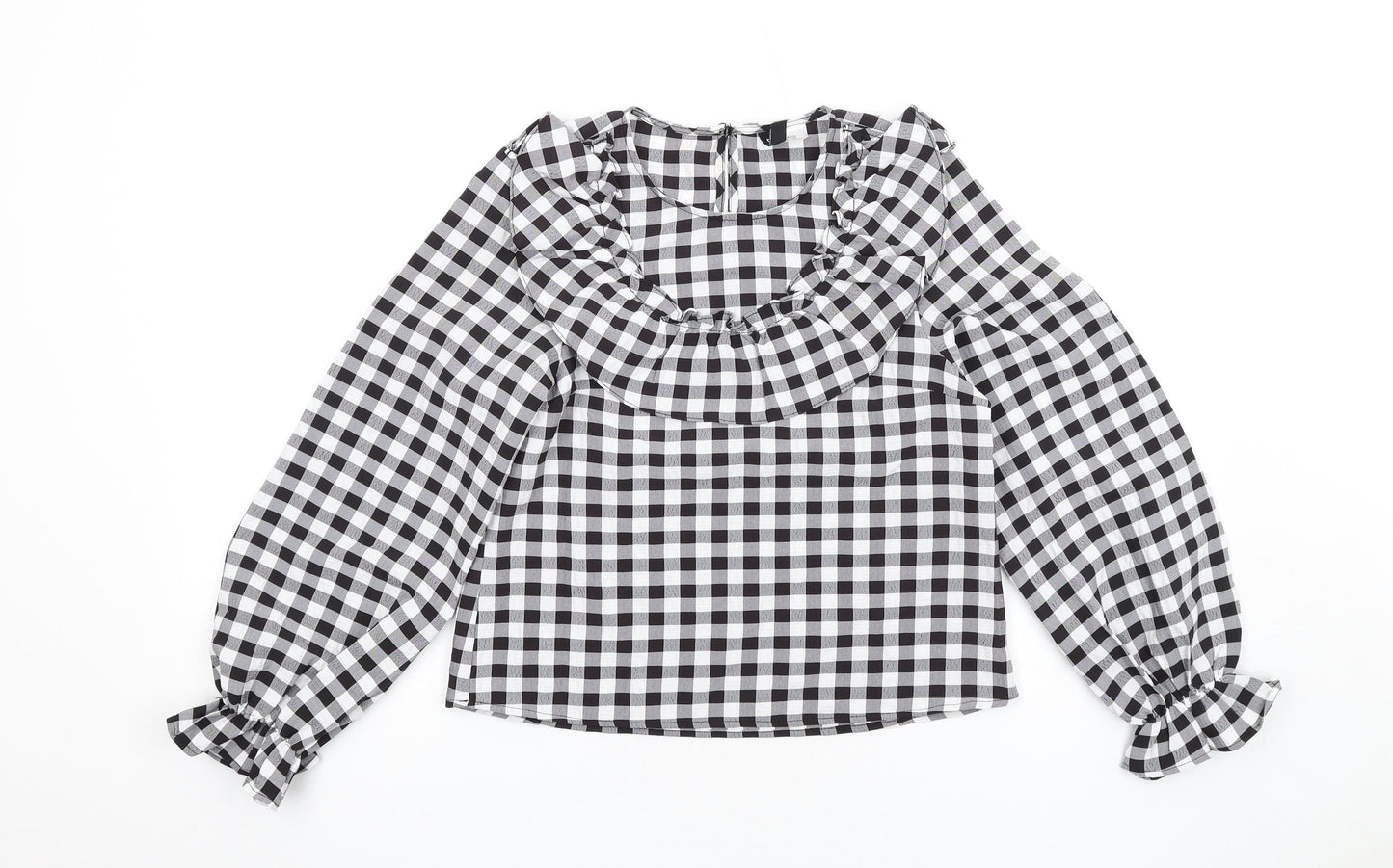Womens UK Size 2XS H&M Black Basic Blouse