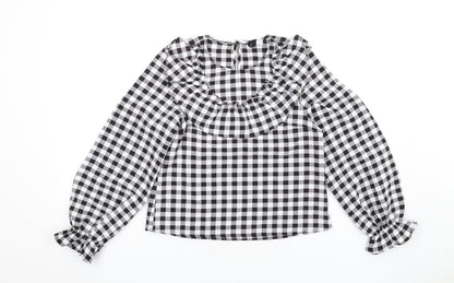 Womens UK Size 2XS H&M Black Basic Blouse