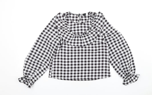 Womens UK Size 2XS H&M Black Basic Blouse