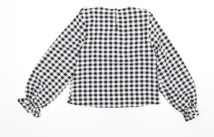 Womens UK Size 2XS H&M Black Basic Blouse