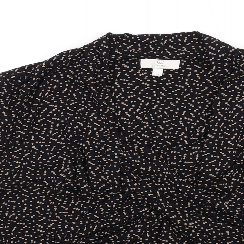 Womens UK Size L CC Black Basic T-Shirt