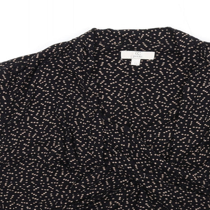 Womens UK Size L CC Black Basic T-Shirt