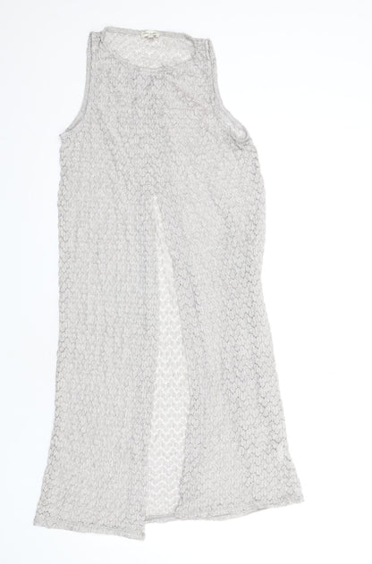 Womens UK Size 12 River Island Grey Basic Tank