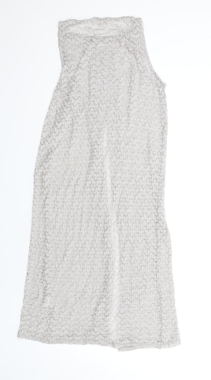 Womens UK Size 12 River Island Grey Basic Tank