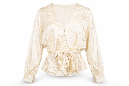 Womens UK Size 8 Topshop Ivory Basic Button-Up