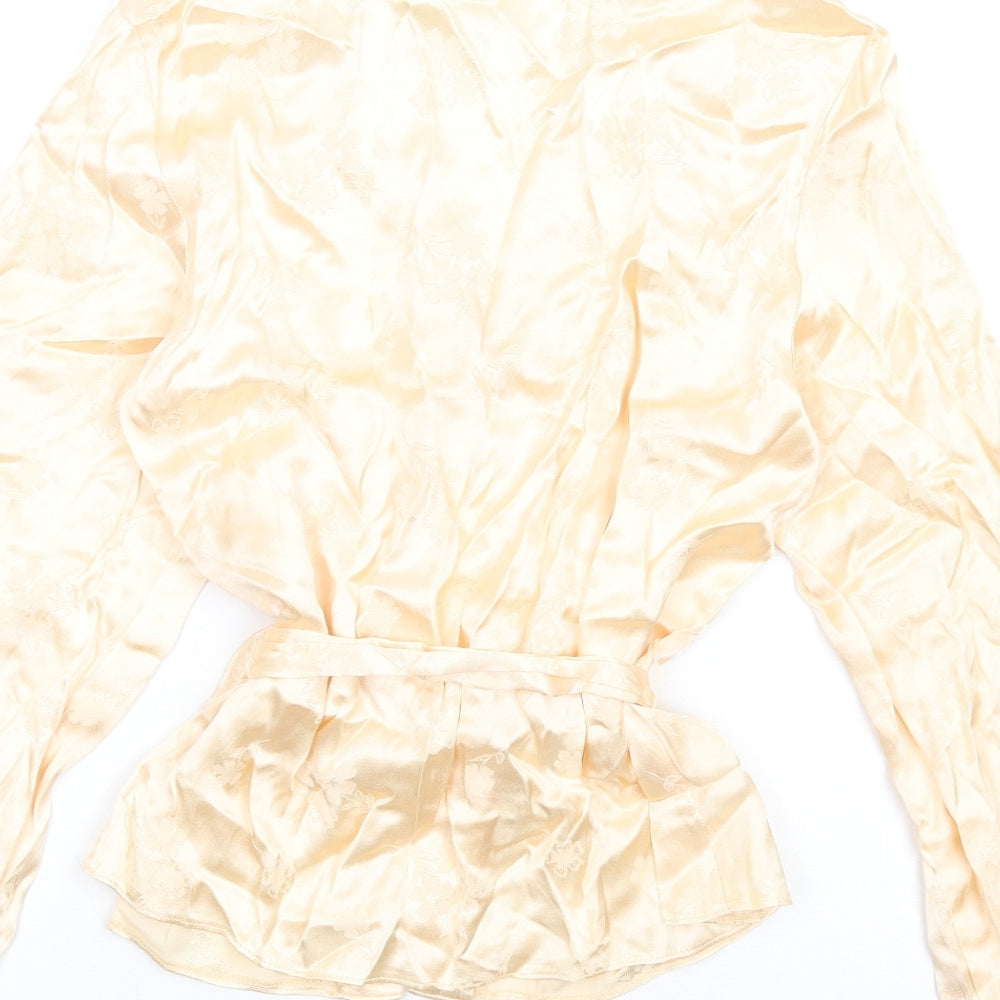 Womens UK Size 8 Topshop Ivory Basic Button-Up