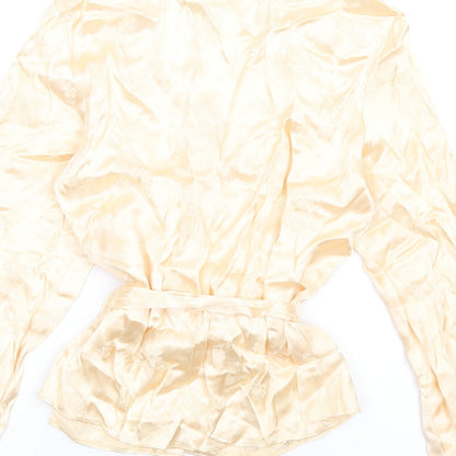 Womens UK Size 8 Topshop Ivory Basic Button-Up