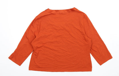 Womens UK Size XL CC Orange Basic T-Shirt