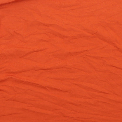 Womens UK Size XL CC Orange Basic T-Shirt