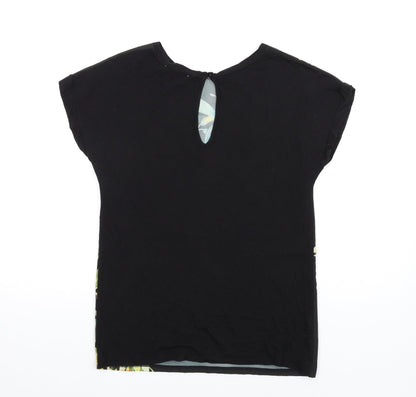 Womens UK Size 6 Warehouse Black Basic T-Shirt