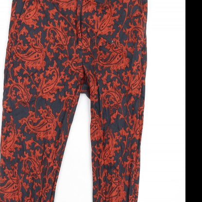 Womens UK Size 8 H&M Regular Fit Dress Pants Orange Trousers