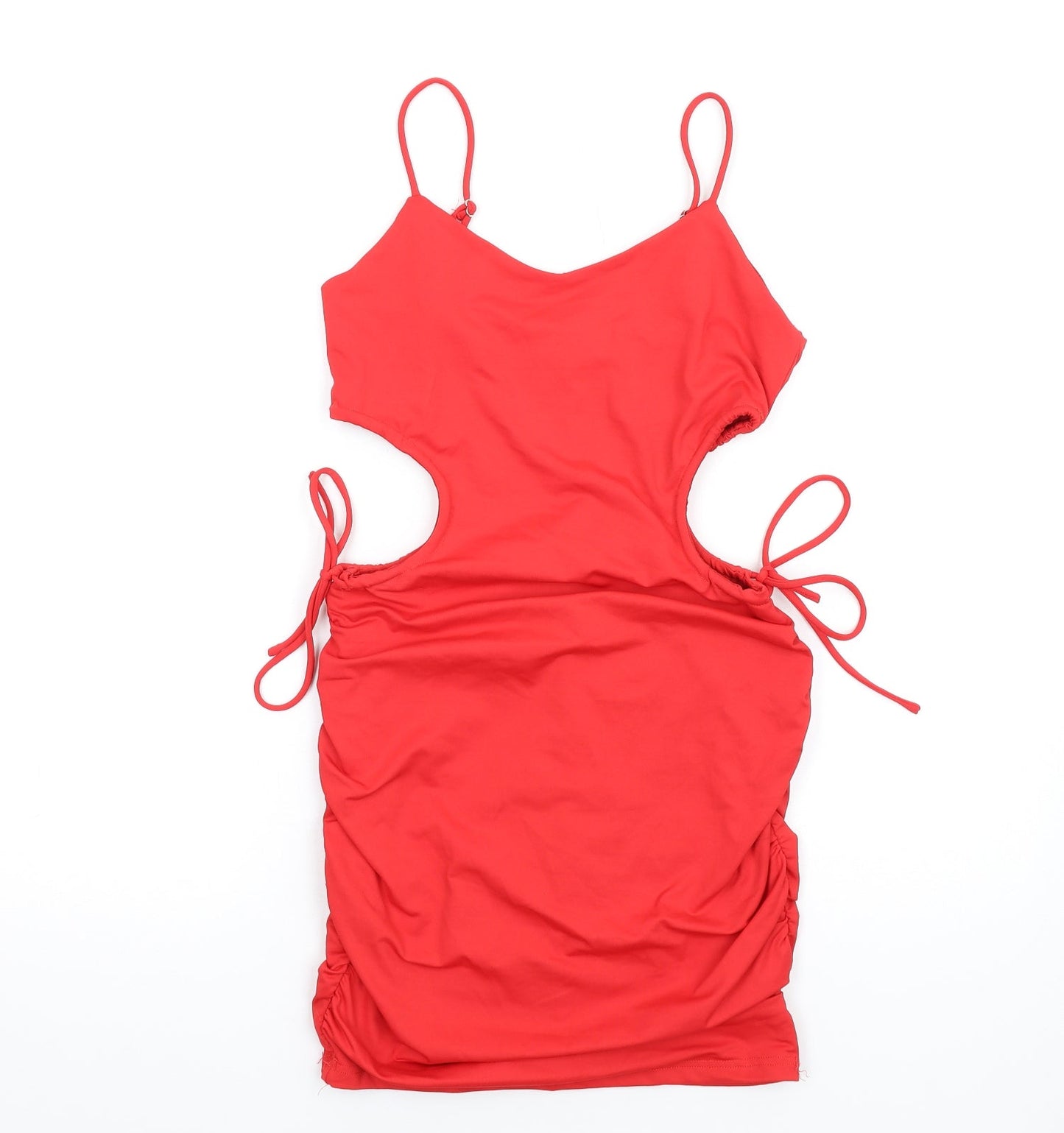 Ave&Ever Womens Red Polyester Mini Size 10 Round Neck Pullover - Cut Out