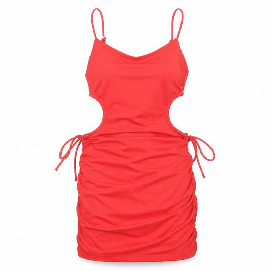 Ave&Ever Womens Red Polyester Mini Size 10 Round Neck Pullover - Cut Out