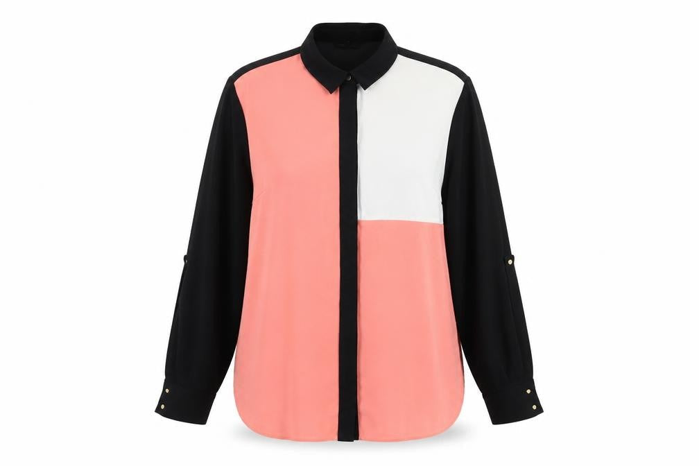 Womens UK Size 12 River Island Pink Basic Button-Up