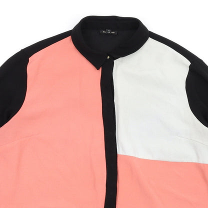 Womens UK Size 12 River Island Pink Basic Button-Up