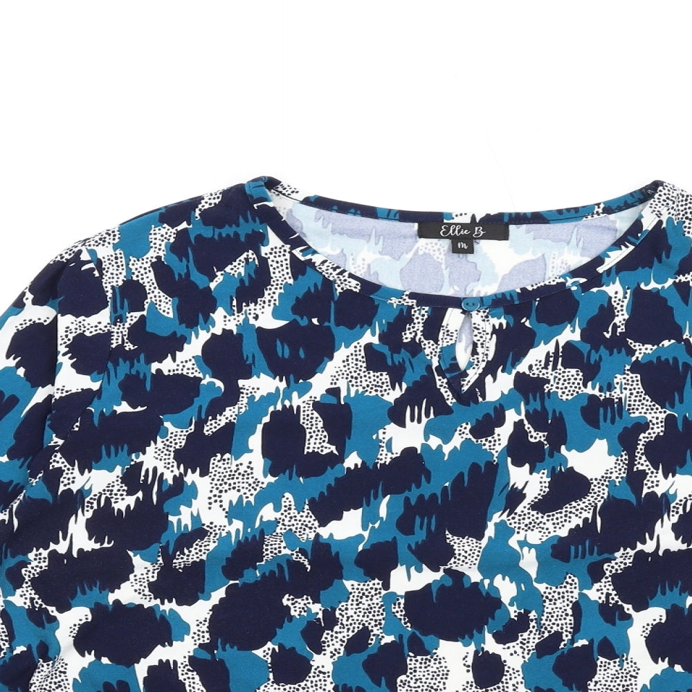 Womens UK Size M Ellie B Blue Basic T-Shirt