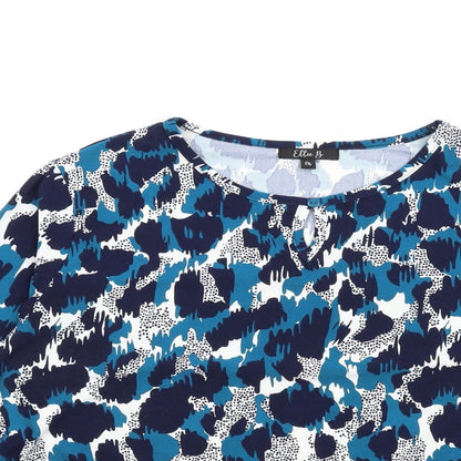 Womens UK Size M Ellie B Blue Basic T-Shirt