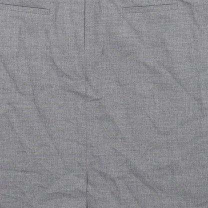 Damsel in a Dress Womens Grey Polyester Straight & Pencil Skirt Size 14 Zip