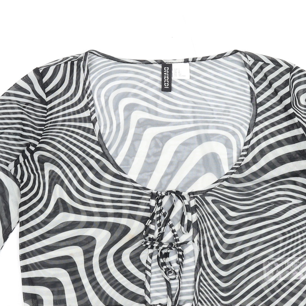 Womens UK Size S H&M Black Basic T-Shirt