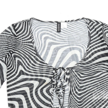 Womens UK Size S H&M Black Basic T-Shirt
