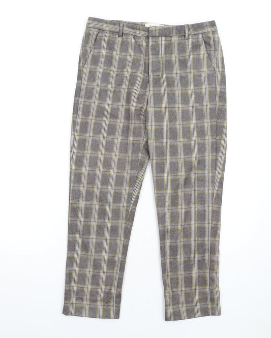 Womens UK Size 12 Louche Regular Fit Dress Pants Grey Trousers