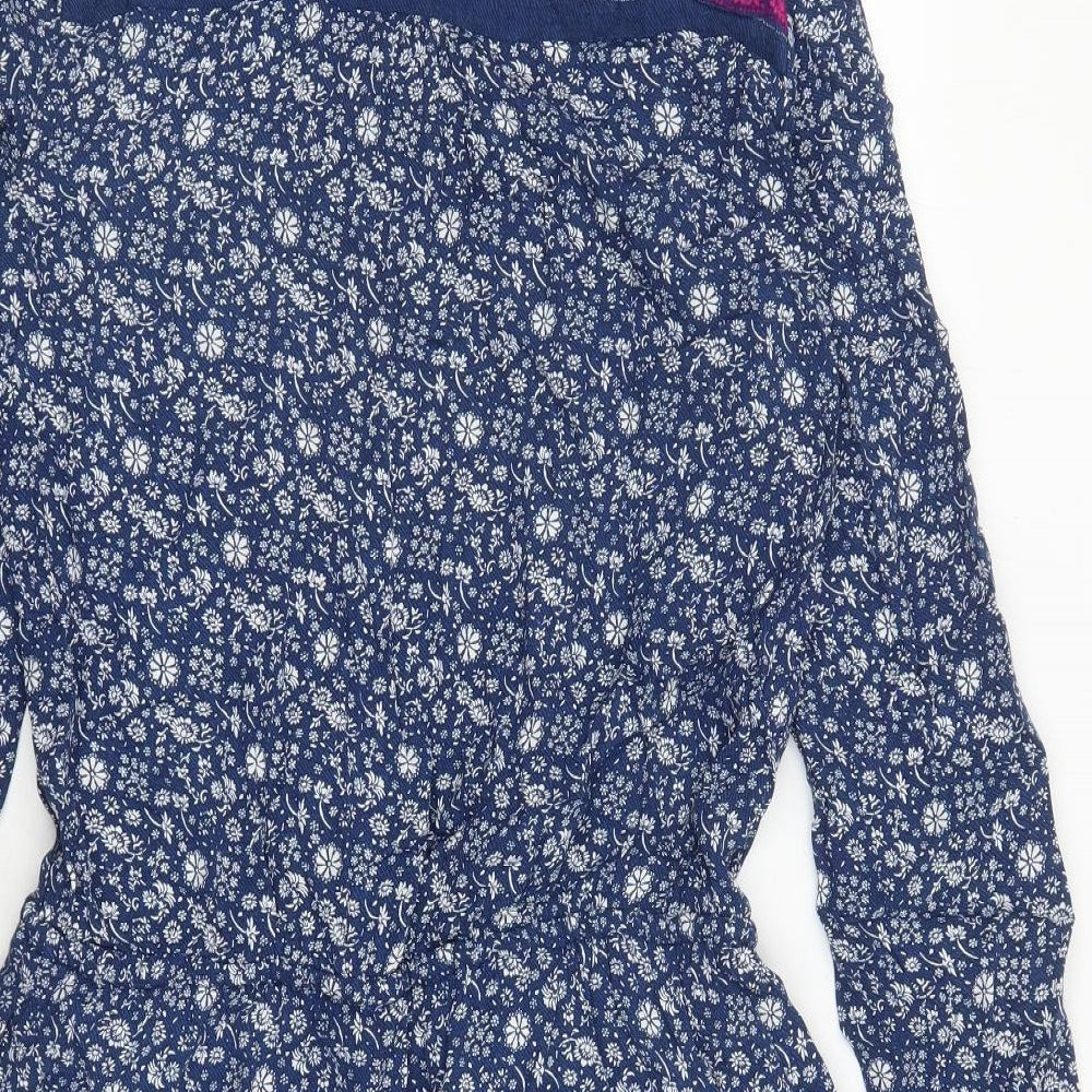 Gap Womens Blue Geometric Viscose Kaftan Size M Round Neck Pullover