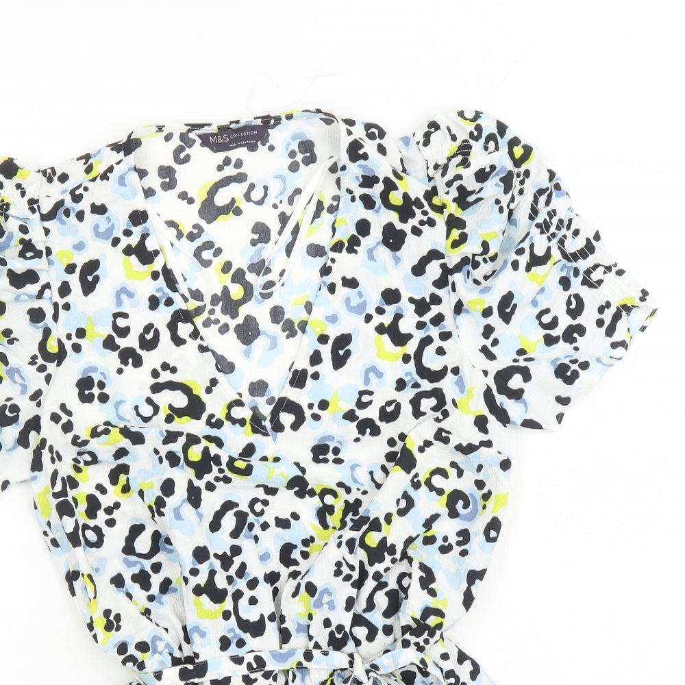 Womens UK Size 6 Marks and Spencer Multicoloured Basic Blouse