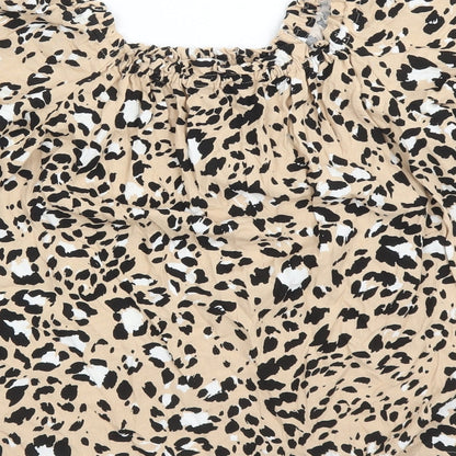 Womens UK Size 6 Marks and Spencer Brown Basic T-Shirt