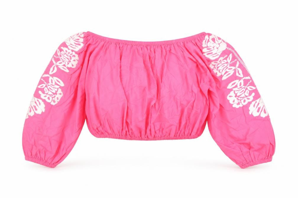 Womens UK Size 18 Marks and Spencer Pink Cropped Blouse