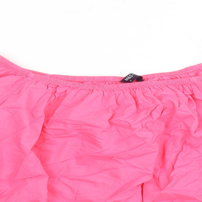 Womens UK Size 18 Marks and Spencer Pink Cropped Blouse
