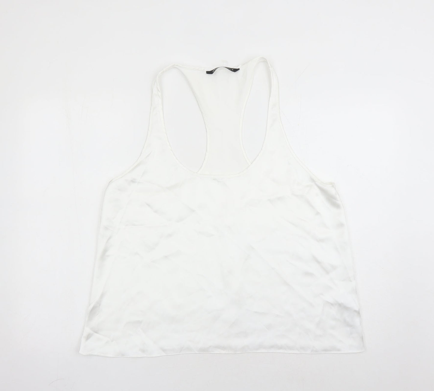 Womens UK Size 2XL Zara White Camisole Tank