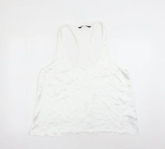 Womens UK Size 2XL Zara White Camisole Tank