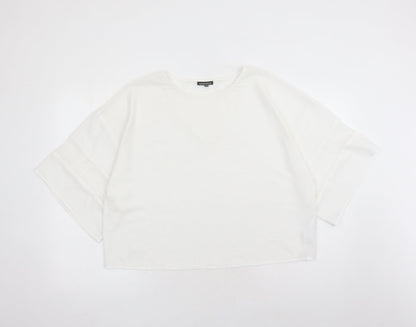 Womens UK Size 10 Warehouse White Basic Blouse